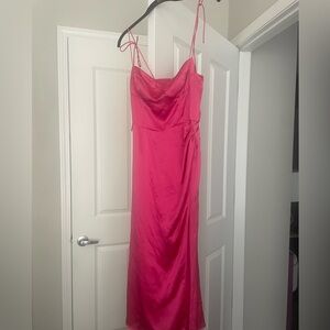Reformation Fuchsia Pink Midi Slip Dress